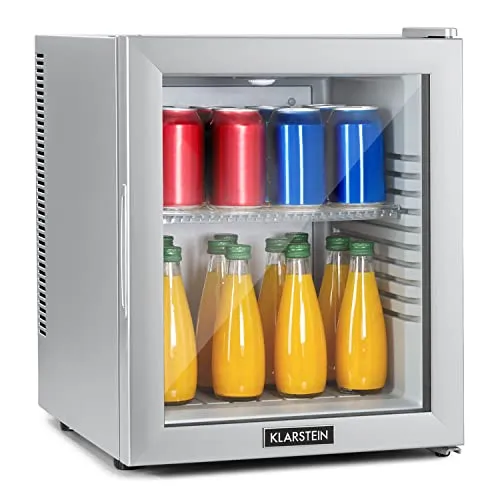 Klarstein Mini Kühlschrank mit Glastüre in silber von Klarstein