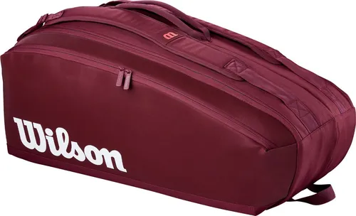 Wilson Defyer V1 Racket Bag 9PK in Weinrot