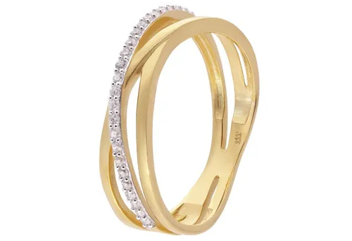 trendor Damenring Gold 333/8K mit Zirkonia – Elegantes Schmuckstück für besondere Anlässe - Hochwertiger 8 Karat Goldring mit funkelnden Zirkonias, ideal als Geschenk. Komfortable Breite von 5 mm für angenehmes Tragen und zeitlose Eleganz.