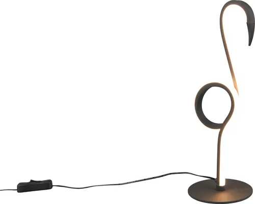Reality Leuchten LED Tischleuchte Ingo R54581132, Flamingo-Design, 6 Watt - Tischlampe in elegantem Flamingo-Design aus schwarzem Metall, energiesparende 6 Watt LED mit 30000 Stunden Lebensdauer und warmweißem Licht für gemütliche Stimmung.