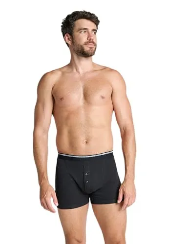 Jockey Trunk Modern Classic (2er Pack) mit Y-Eingriff in Schwarz - Herrenunterhosen in Größe S, aus 100% Baumwolle, figurnah und mit praktischem Y-Eingriff für optimalen Tragekomfort.