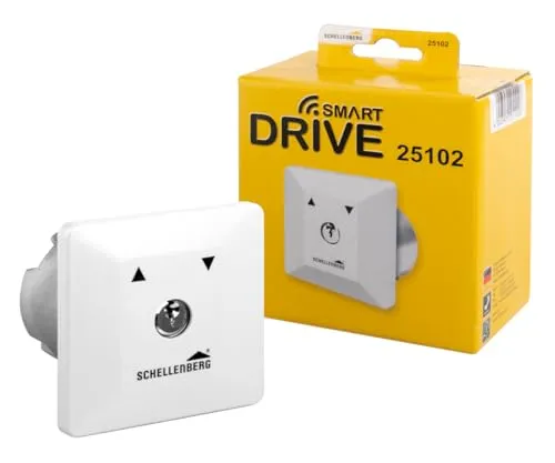 Schellenberg 25102 Schlüsselschalter Unterputz - Automatisierungstechnik - Sicherer Schlüsselschalter für Garagentorantriebe, spritzwassergeschützt und einbruchshemmend, inklusive 3 Schlüssel für einfache Zugangskontrolle.
