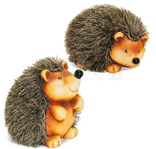 matches21 HOME & HOBBY Dekofigur Igel 2 Stück Set sitzend Herbstdeko (1 St)