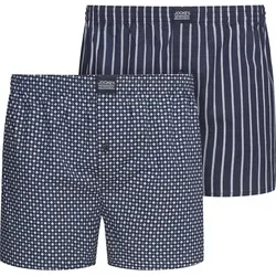 Jockey Everyday Woven Boxer 2 Pack, Navy - Herren-Boxershorts aus 100 % Baumwolle, bequem und pflegeleicht, ideal für den täglichen Gebrauch, Maschinenwäsche bis 40 °C