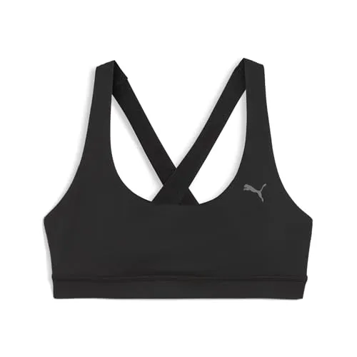Puma Cloudspun Bra - Mid in puma black (L) - Sport-BH für Damen, bietet mittleren Support und besteht aus 50% recycelten Materialien. Mit dryCELL-Technologie für optimalen Feuchtigkeitstransport und uneingeschränkte Bewegungsfreiheit beim Training.