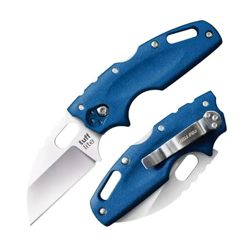 Cold Steel Tuff Lite Klappmesser – Blau - Taschenmesser mit scharfem AUS-8A Klingenstahl und robustem Griv-Ex Griff, ideal für Outdoor-Aktivitäten und den täglichen Gebrauch.