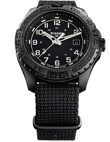 Traser H3 108673 P96 OdP Evolution black Herrenuhr 44mm - Chronograph mit 20ATM Wasserdichtigkeit, ideal für Sport und Abenteuer, Swiss Made Qualität und robustes Saphirglas.