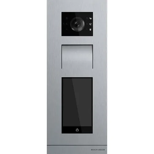 BUSCH-JAEGER H81381T-S-03 Außenstation Video, touch 5 - Willkommen in der Zukunft - Haus-Alarmanlagen: Hochwertige Edelstahl-Videostation mit Touchscreen für sichere Kommunikation und modernen Komfort.