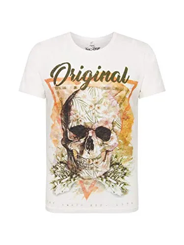 KEY LARGO Herren Shirt MT Triangle Skull weiß M