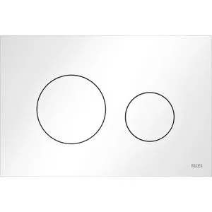 TECE Betätigungsplatte TECEloop, weiß, 2-Mengen-Spülung - Sanitärinstallation - Robuste Kunststoffplatte mit 2-Mengen-Spülung, ideal für TECE Spülkästen, bietet eine ansprechende Optik und einfache Reinigung.