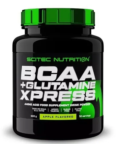 Scitec Nutrition Bcaa + Glutamine Xpress 600g Dose - Aminosäuren für Muskelaufbau - Protein Shakes & Muskelaufbau, unterstützt effektiv den Muskelaufbau mit einer hochwertigen Mischung aus BCAAs und Glutamin.