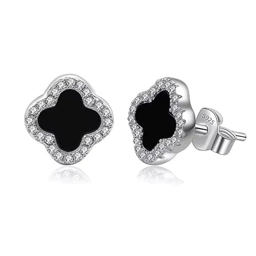 Kleeblatt Ohrstecker aus 925 Sterling Silber von ROUGEMONT Jewellery - Bijouterie: Handgefertigte Ohrstecker aus hypoallergenem 925 Sterling Silber, ideal als Glücksbringer und perfekt verpackt für besondere Geschenke.