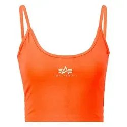 Alpha Industries Muscleshirt Basic Crop-Top SL Women rot M (38/40)
