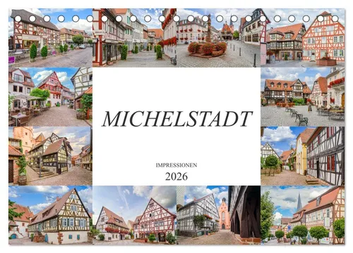 CALVENDO Wandkalender Michelstadt Impressionen (Tischkalender 2026 DIN A5 quer), CALVENDO Mo