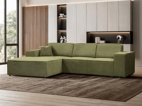 BEAUTYSOFA Ecksofa PEDRO in grün von Beautysofa