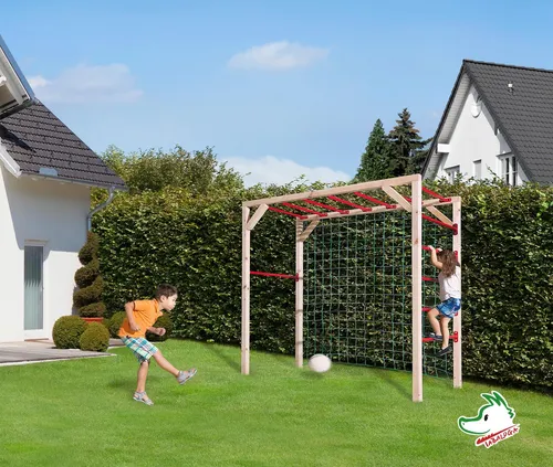Tabaluga Klettergerüst/Hangelstation mit Tornetz