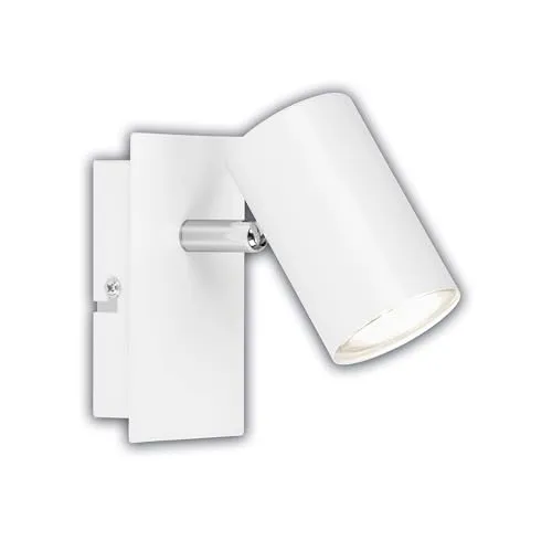 BRILONER - EEK A LED Wandleuchte innen, schwenkbar, 3000K warmweiß, 2W, 450 Lumen, ca. 50.000h Licht, Deckenstrahler, Wohnzimmerlampe, Lampe, Wandlampe, Küchenlampe, Flurlampe, Schlafzimmer, Weiß