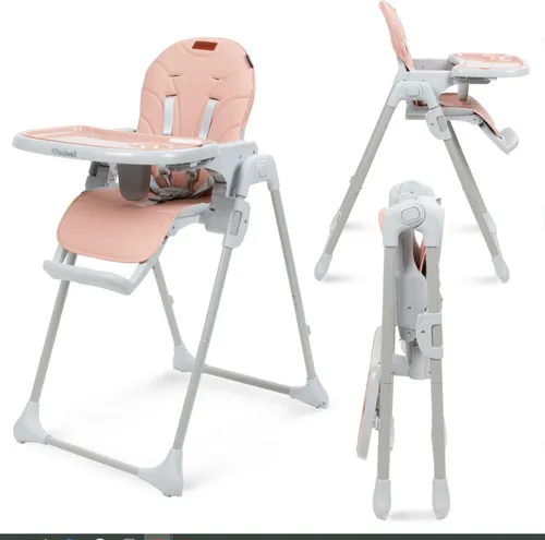 Babystuhl, Essensstuhl, verstellbar, abnehmbares Tablett, rutschfest, 6 bis 36 Monate, 5-Punkt-Gurt, Hochstuhl, Hochstuhl für Baby, belastbar bis 15 kg, rosa