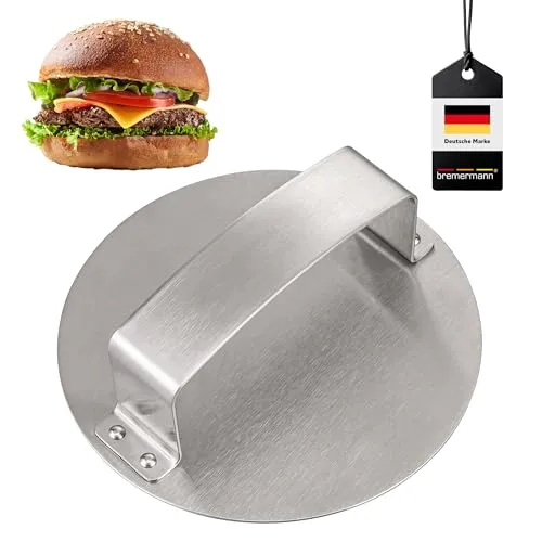 bremermann Burgerpresse, Hamburgerpresse für Patties, Smash-Burger, Edelstahl