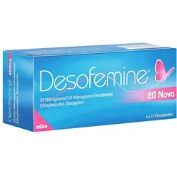 Produktbild DESOFEMINE 20 Nova 20 μg/150 μg Filmtabletten 6X21 St