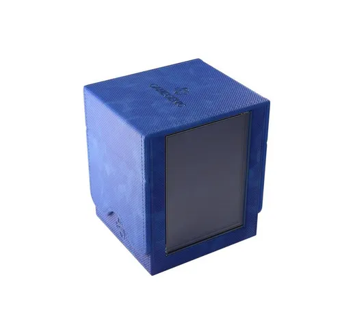 Squire PLUS 100+ XL Blau - Premium Deckbox für Magic: The Gathering - Belletristik und ideal für Commander-Decks, mit Slide Card Case für UV-Schutz und einfache Identifikation des Decks ohne Öffnen.