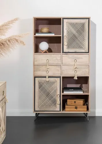 Highboard GUTMANN FACTORY, beige (natur)