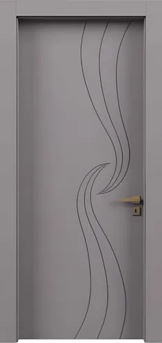 Exklusive Graue Innentür Designer Einzeltür für moderne Räume - Hochwertige Innentür mit PVC-Laminierung, universeller Anschlag, ideal für verschiedene Räume. Größe: 90 x 190 cm, mit 2 Jahren Herstellergarantie.