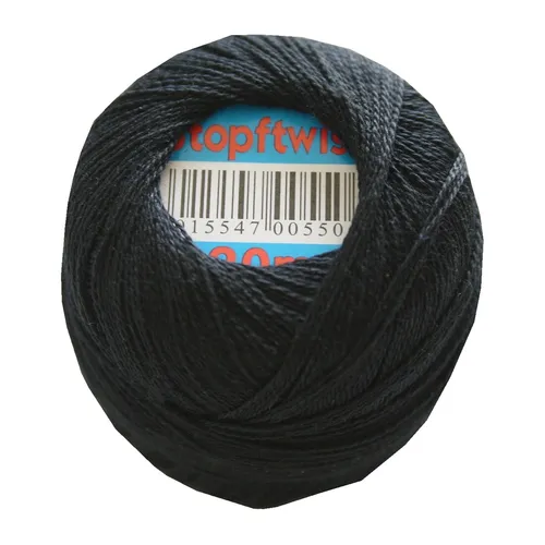 Produktbild Stopftwist Stopfgarn Baumwolle 8-fach mercerisiert 20 m schwarz (0850)