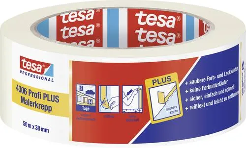Tesa PREMIUM 04306-00045-02 Kreppband tesakrepp Beige (L x B) 50m x 38mm 1St.