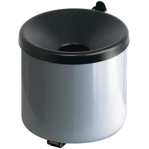 Wandaschenbecher selbstlöschend Aluminium Schwarz - Wandmontage Ascher - Wandaschenbecher aus sandbestrahltem Stahl, selbstlöschend und leicht zu entleeren durch abnehmbaren Deckel, ideal für den Außenbereich.