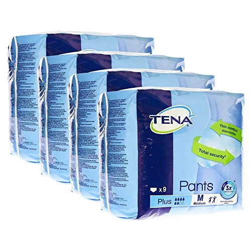 TENA Pants Plus - Gr. Medium - 36 Stück - Inkontinenzeinlagen für optimale Sicherheit und Komfort, ideal für aktive Menschen, die Wert auf Bewegungsfreiheit legen.