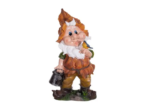 BIRENDY Dekofigur Zwerg Gartenzwerg XXL 55cm - Dekofiguren: RIESIGE Gartenzwerg Figur aus wetterfestem Polyresin, perfekt für Garten und Balkon, liebevoll handbemalt und ein echter Blickfang!