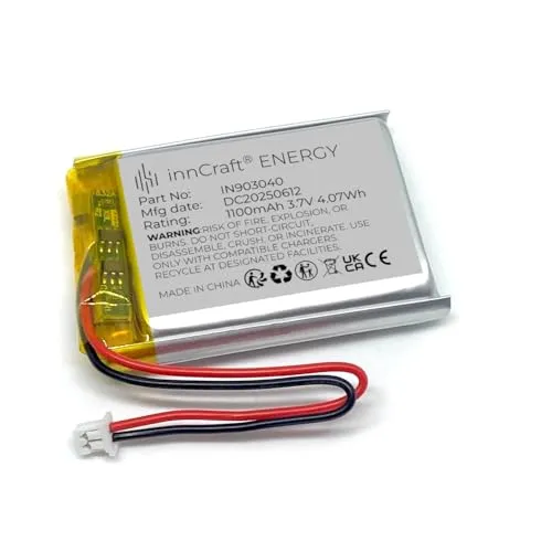 Lithium Polymer Akku innCraft Energy 1100mAh 3.7V, 40x30x9 Modell 903040 2P Molex 51021-020 1.25mm Anschluss