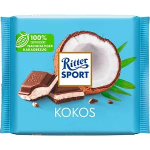 Ritter Sport Kokos Vollmilchschokolade mit Kokos-Creme 100g Packung