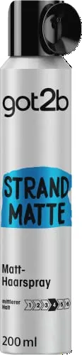 Schwarzkopf got2b Strandmatte Surfer Look Haarspray 200ml - Frisierprodukte mit starkem Halt für einen lässigen Surfer-Look. Das mattierende Haarspray sorgt für eine natürliche Textur und ist ideal für kreative Styles.