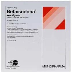 Betaisodona Wundgaze 10x10 cm 10 St
