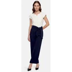Betty Barclay Damen Jumpsuit mit Eingrifftaschen 48, Patch Dark Blue/Cream