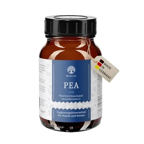 Waldkraft PEA Pulver für Hunde & Katzen – 36g hochreines Pulver für optimale Unterstützung - Hochreines PEA Pulver zur Unterstützung der Beweglichkeit von Hunden und Katzen. Ultramikronisiert für eine einfache Dosierung und verbesserte Aufnahme. Laborgeprüft ohne Zusatzstoffe, ideal für die tägliche Futtergabe.