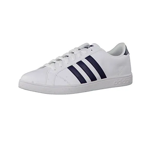 Adidas Baseline Sportschuhe für Herren, Weiß/Blau (Ftwbla Maruni Ftwbla), 42 2/3 EU