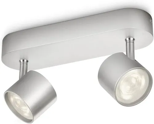 Philips myLiving LED Spot 2x4W Aluminium - Sonstige LED-Leuchte mit warmweißem Licht, energieeffizient und langlebig - ideal für eine gemütliche Atmosphäre in jedem Raum.