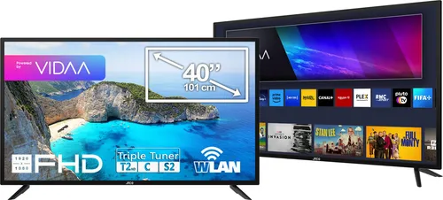 JTC-24 JTCS40F39401SL LED-Fernseher - 40 Zoll Full HD Smart TV mit HDR, LAN/WLAN und Triple-Tuner für vielseitigen Empfang. Ideal für ein modernes Home Entertainment Erlebnis!