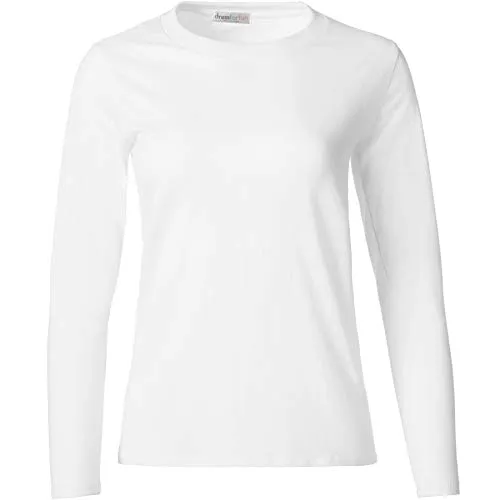 dressforfun 901005 Damen Basic Longsleeve Langarmshirt, Baumwolle, Rundhalsausschnitt - Diverse Farben und Größen - (Hellblau | XXL | Nr. 304104 | Nr. 304104)