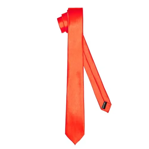 Ladeheid Klassische Herren Krawatte, glänzend, Perfekt für Büro & Festlichkeiten, Vielfältige Farben - Ideal für Geschäftsmeetings, Hochzeiten TMS-6 (150cm x 6cm, Rot)