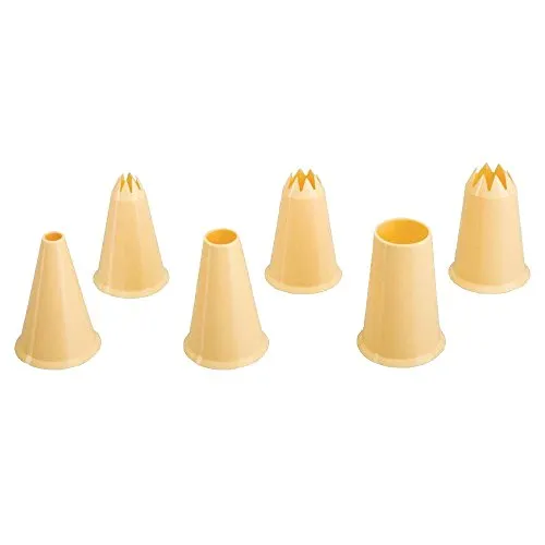 Ibili 768300 Spritztüllen-Set, Kunststoff, weiß, 4 x 3 x 3 cm, 6-Einheiten