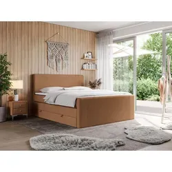 Boxspringbett KING DOREN - 120x200cm mit Multipocket-Matratze und 2 Bettkästen - Stilvolles Boxspringbett mit hochwertiger Multipocket-Matratze und zwei praktischen Bettkästen für optimalen Stauraum. Ideal für modernen Schlafkomfort.