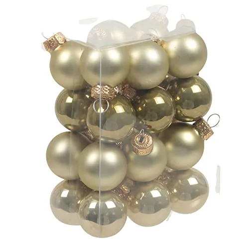 Kleine Baumkugeln aus Glas Ø 2 cm/2,5 cm/3 cm in grün von Annastore