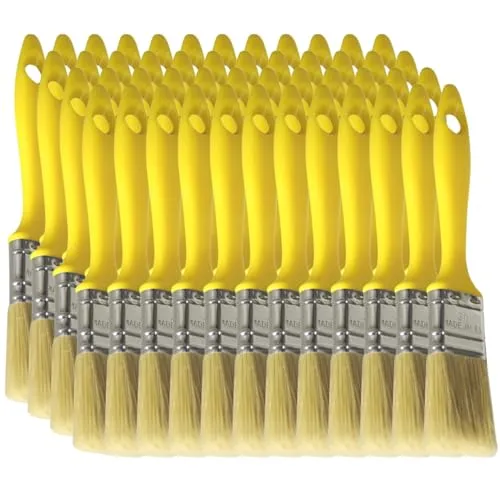 DD Composite Laminierpinsel Sets Flachpinsel Kunststoffstiel verzinkte Zwinge, Pinsel bitte wählen:30mm (48 Stück)