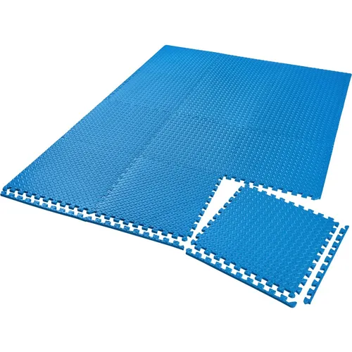 tectake® Schutzmattenset 12-teilig - Sportmatten, rutschfest und leicht zu reinigen, ideal zum Schutz Deines Bodens vor Kratzern und Flüssigkeiten. Flexibel erweiterbar für individuelle Anpassung.