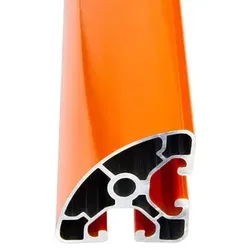 SCHMIDT Aluminium Profil 40x40mm 2000mm - Aluminium Konstruktionsprofil 4040 in Orange, ideal für individuelle Projekte mit 8 mm Nutbreite und pulverbeschichtet für zusätzliche Langlebigkeit.