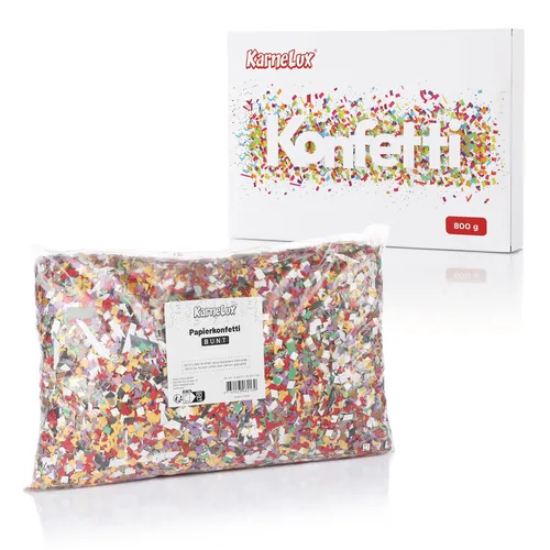 KarneLux Papier Konfetti 800g Party Fasching Karneval Silvester Geburtstags Deko